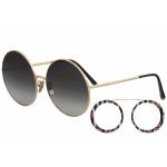 Dolce & Gabbana Women's D&G DG2198 DG/2198 Fashion Round Sunglasses W/ Clip On - Pink Gold/Grey Gradient   1298/8G - Lens 63 Bridge 17 B 63 ED 63 Temple 140mm