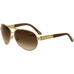 Chopard Women's SCHA63S SC/HA63S Fashion Aviator Sunglasses - Gold - Lens 63 Bridge 13 Temple 130mm