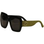 Gucci Women's Urban Collection GG0102S GG/0102/S Sunglasses - Black Gold Glitter/Gray   002 -  Lens 54 Bridge 25 Temple 145mm