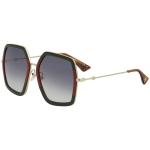 Gucci Women's GG0106S GG/0106S Square Sunglasses - Green  Red Gold/Grey Gradient   007 - Lens 56 Bridge 19 Temple 140mm