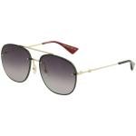 Gucci Women's Sensual Romantic GG0227S GG/0227/S Fashion Pilot Sunglasses - Gold/Grey Gradient   001 - Lens 62 Bridge 16 Temple 145mm