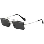 Miu Miu Women's SMU59T SMU/59T Fashion Rectangle Sunglasses - Silver - Lens 58 Bridge 18 Temple 140mm