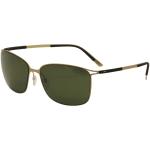Silhouette Women's Titan Contour 8153 Polarized Fashion Sunglasses - Matte Gold Black/Green Polarized Lens    6202 - Lens 63 Bridge 17 Temple 130mm