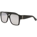 Saint Laurent Women's SL M9 M/9 Square Sunglasses - Black/ Silver Nylon Mirror Lens   001  - Lens 55 Bridge 16 Temple 140mm