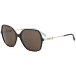 Tiffany & Co Women's TF4145B TF/4145/B 81343G Havana/Blue Square Sunglasses 57mm - Brown - Lens 57 Bridge 16 B 51.4 ED 64.1 Temple 140mm