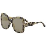 Elie Saab Women's ES030S ES/030/S 807/O3 Black Butterfly Sunglasses 56mm - Black/Blue Gold Mirror   807/O3 - Lens 56 Bridge 21 B 57.4 ED 63.5 Temple 145mm