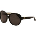Gucci Women's GG0080SK GG/0080/SK Fashion Sunglasses - Black Gold/Grey   001 - Lens 61 Bridge 17 Temple 130mm