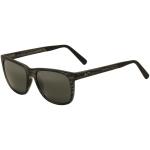 Maui Jim Women's Tail Slide MJ740 MJ/740 Polarized Fashion Sunglasses - Matte Grey Striped Crystal/ Grey Glass Lens   11MS - Lens 53 Bridge 18 Temple 145mm