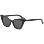Saint Laurent Women's Victoire SL244 SL/244 001 Black Cat Eye Sunglasses 51mm - Black/Grey Mirrored   001 - Lens 51 Bridge 17 Temple 145mm