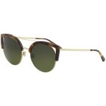 Etnia Barcelona Women's Nisantasi Fashion Pilot Sunglasses - Havana Gold/Green Blue Flash   HVGD - Lens 56 Bridge 20 Temple 145mm