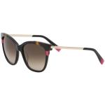 Furla Women's SFU148 SFU/148 0700 Black Fashion Cat Eye Sunglasses 55mm - Black/Brown Gradient   0700 - Lens 55 Bridge 17 B 48 ED 60 Temple 135mm