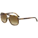 Tom Ford Women's Robert TF442 TF/442 Retro Pilot Sunglasses - Light Havana/Brown Gradient   50F - Lens 59 Bridge 15 Temple 140mm