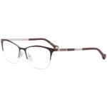 CH Carolina Herrera VHE076K VHE/076/K 522 Brown Half Rim Optical Frame 51mm - Brown Burgundy/Clear   522 - Lens 51 Bridge 16 Temple 140mm