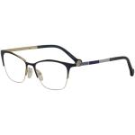 CH Carolina Herrera Women's VHE076K VHE/076K Half Rim Optical Frame - Navy Blue Multi/Gold   0354 - Lens 51 Bridge 16 Temple 140mm