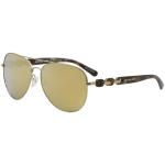Michael Kors Women's Pandora MK1015 MK/1015 11297P Gold Pilot Sunglasses - Gold - Lens 58 Bridge 14 B 50.5 ED 64.4 Temple 140mm