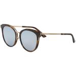 McQ Women's MQ0104SK MQ/0104/SK 003 Havana/Gold Fashion Cat Eye Sunglasses 56mm - Havana Gold/Light Blue Mirror (Double)   003 - Lens 56 Bridge 19 Temple 145mm