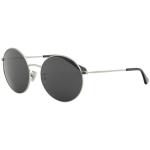 Coach Women's L1012 HC7078 HC/7078 Fashion Round Sunglasses - Silver/Dark Grey   900187  - Lens 56 Bridge 18 Temple 140mm
