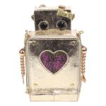 Betsey Johnson Women's Kitsch Love Machine Crossbody Handbag - Gold