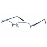 Aristar by Charmant Women's Eyeglasses AR16380 AR/16380 Half Rim Optical Frame - Teal   508 - Lens 49 Bridge 17 Temple 130mm