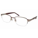 Aristar by Charmant Women's Eyeglasses AR16370 AR/16370 Half Rim Optical Frame - Burgundy   517 - Lens 46 Bridge 17 Temple 130mm