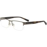 Armani Exchange Men's Eyeglasses AX1018 AX/1018 Half Rim Optical Frame - Matte Gunmetal/Havana   6017 - Lens 54 Bridge 17 Temple 140mm