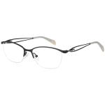 Bocci Women's Eyeglasses 376 Half Rim Optical Frame - Black   04 - Lens 53 Bridge 19 Temple 140mm