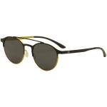 Adidas Men's AOM003 AOM/003 Sport Round Sunglasses - Matte Black/Yellow Dark Grey   009.063 - Lens 52 Bridge 18 Temple 145mm