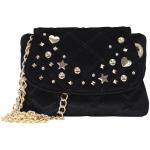 Betsey Johnson Women's Quilty As Charged Velvet Crossbody Handbag - Black
