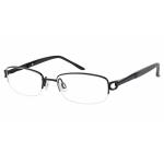 Aristar By Charmant Women's Eyeglasses AR16364 AR/16364 Half Rim Optical Frame - Black - Lens 46 Bridge 17 Temple 130mm