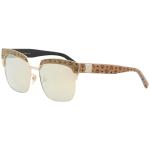 MCM Women's MCM102S MCM/102/S Fashion Square Sunglasses - Shiny Rose Gold Brown/Grey Gold Mirror   782 - Lens 56 Bridge 16 Temple 145mm