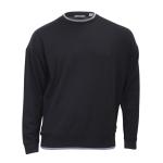 Calvin Klein Men's Tipped Collar Long Sleeve Crew Neck Sweater - Black - X Large