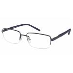 Aristar By Charmant Men's Eyeglasses AR16237 AR/16237 Half Rim Optical Frame - Blue - Lens 52 Bridge 18 Temple 140mm