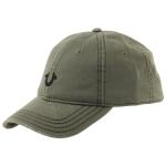 True Religion Men's Core Logo Baseball Cap Hat - Olive - One Size Fits Most