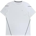 Calvin Klein Men's Adaptive Taped Striped Performance Short Sleeve Shirt - White - Large