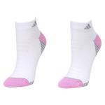 Adidas Women's 3 Pc Superlite Compression Low Cut Socks - White/Mono Pink Pink Glow Marl/Light Onix - Fits 5 10