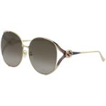 Gucci Women's GG0225S GG/0225/S Fashion Round Sunglasses - Gold/Brown Gradient   002 - Lens 63 Bridge 17 Temple 130mm