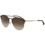 Emporio Armani Women's EA2052 EA/2052 Fashion Pilot Sunglasses - Matte Brown Pale Gold/Brown Gradient   3182/13 - Lens 56 Bridge 19 B 47.7 ED 59.8 Temple 140mm