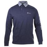 Nautica Men's Slim Fit Long Sleeve Cotton Rugby Polo Shirt - Navy - X Large