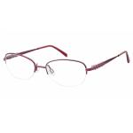 Aristar by Charmant Women's Eyeglasses AR16380 AR/16380 Half Rim Optical Frame - Wine   513 - Lens 49 Bridge 17 Temple 130mm