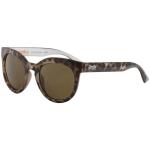 Superdry Women's SDS Hara Fashion Round Sunglasses - Pink Giraffe Skin White/Brown   170 - Lens 51 Bridge 22 Temple 140mm