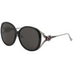 Gucci Women's GG0226SK GG/0226/SK Fashion Round Sunglasses - Black Ruthenium/Grey   002 - Lens 60 Bridge 14 Temple 130mm