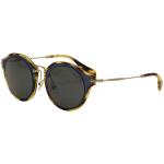Miu Miu Women's SMU51S SMU/51S Fashion Sunglasses - Tortoise Matte Azure Gold/Grey   VA7 1A1 - Lens 49 Bridge 23 Temple 140mm