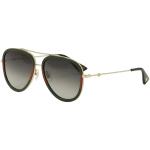 Gucci Women's GG0062S GG/0062/S Square Sunglasses - Gold/Green/Red/Tortoise   003 - Lens 57 Bridge 17 Temple 140mm