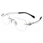 Line Art Women's Eyeglasses XL2096 XL/2096 Rimless Titanium Optical Frame - White   WP - Lens 51 Bridge 00 Temple 135mm