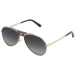 Roberto Cavalli Women's Cerreto 1042 Fashion Pilot Sunglasses - Rose Gold Blush Leather/Smoke Gradient   28C - Lens 59 Bridge 15 Temple 140mm