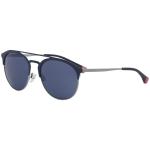 Emporio Armani Women's EA2052 EA/2052 Fashion Pilot Sunglasses - Matte Blue Gunmetal/Blue   3181/80 - Lens 56 Bridge 19 B 47.7 ED 59.8 Temple 140mm