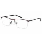 Aristar by Charmant Men's Eyeglasses AR18650 AR/18650 Half Rim Optical Frame - Grey   505 - Lens 54 Bridge 17 Lens 145mm