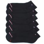 Tommy Hilfiger Women's 6 Pairs Sporty Ankle Socks - Black - One Size; Fits 6 9.5