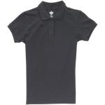 Dickies Girl Junior's 2 Button Short Sleeve Stretch Pique Polo Shirt - Black - X Large