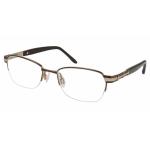 Aristar by Charmant Women's Eyeglasses AR16370 AR/16370 Half Rim Optical Frame - Brown   535 - Lens 46 Bridge 17 Temple 130mm